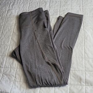 Athleta Salutation Stash Pocket Leggings Small Gray High Rise Yoga Tights